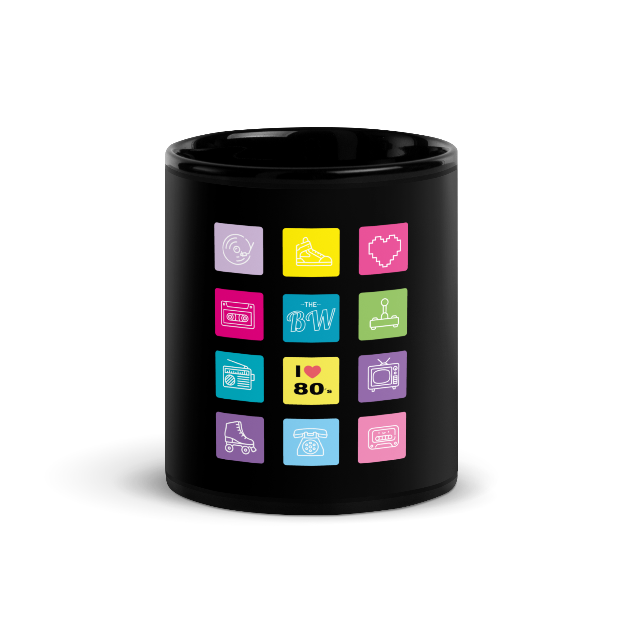 Black Glossy Mug Icons TBW