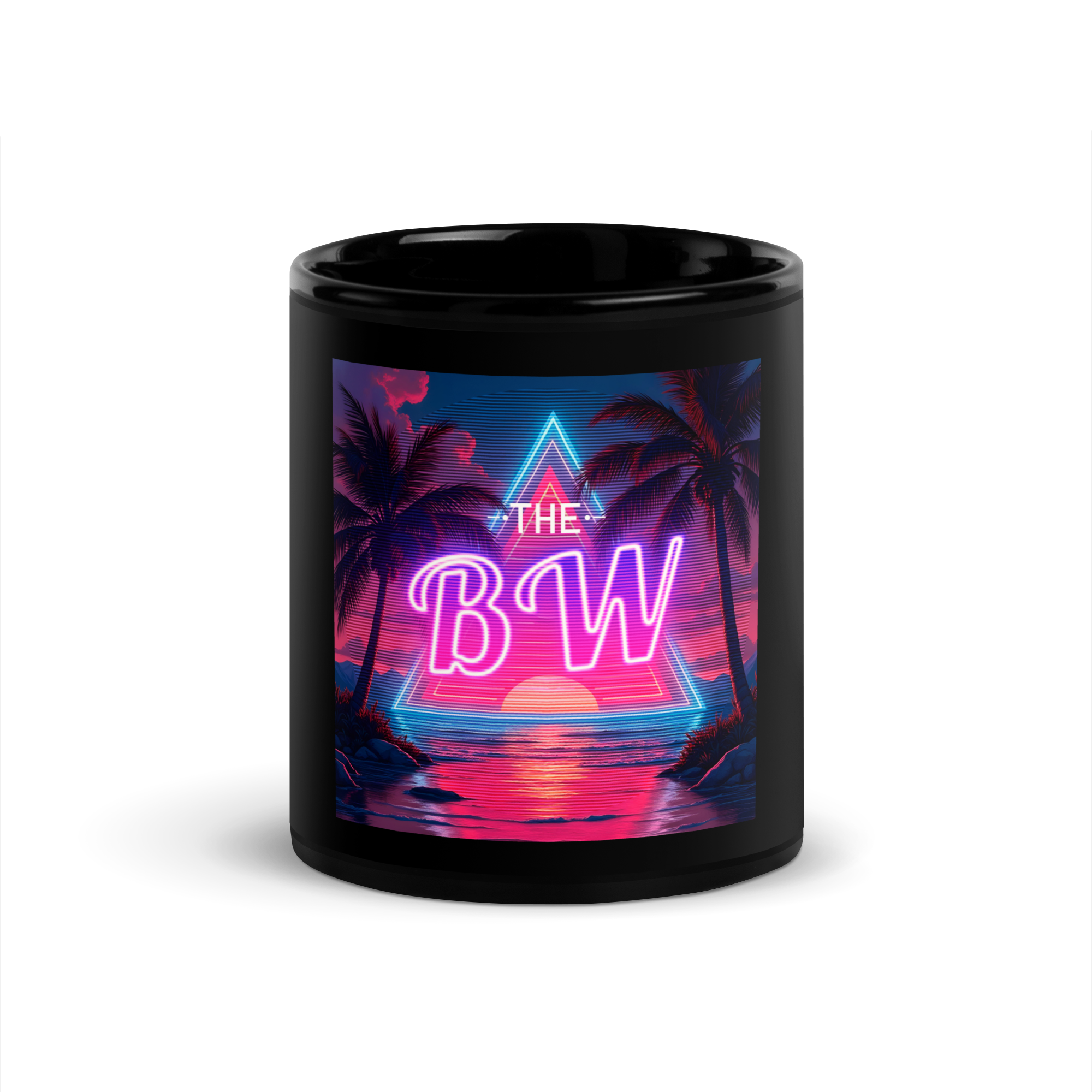Black Glossy Mug Neon TBW