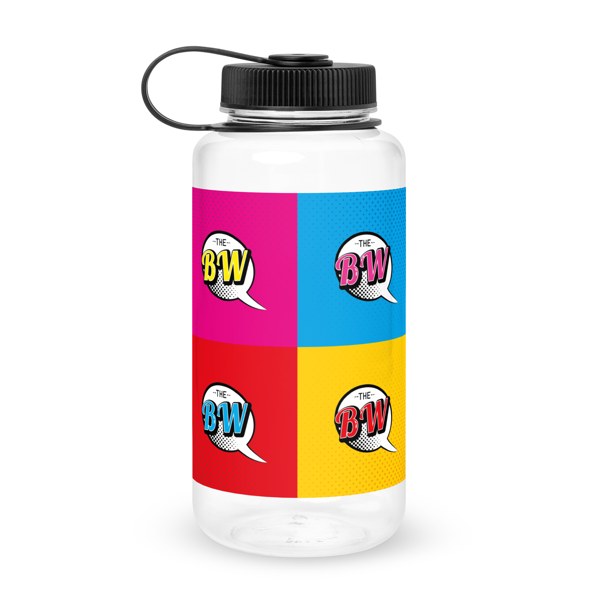 Wide Mouth Plastic Water Bottle Pop Art TBW