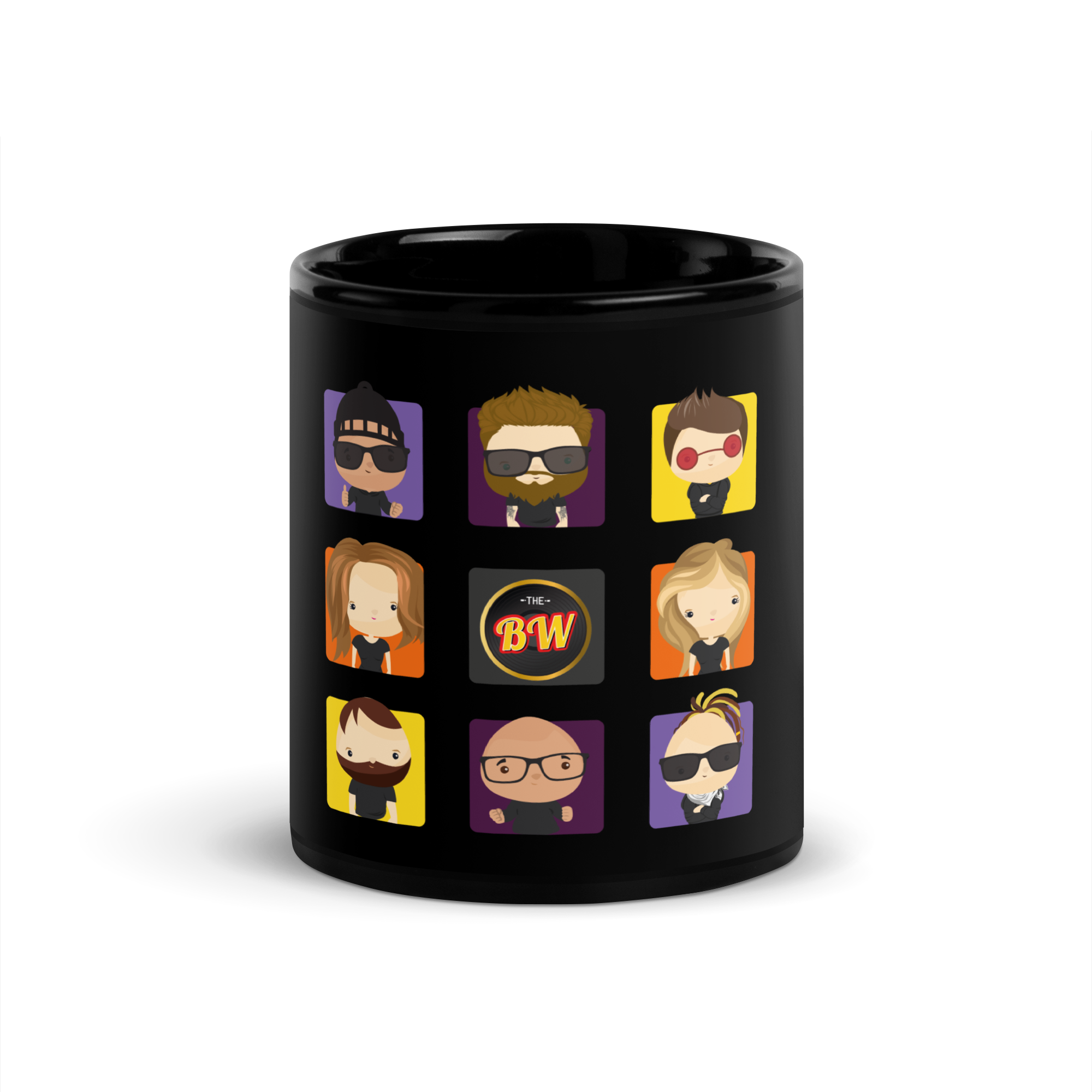 Black Glossy Mug Funky Pop TBW