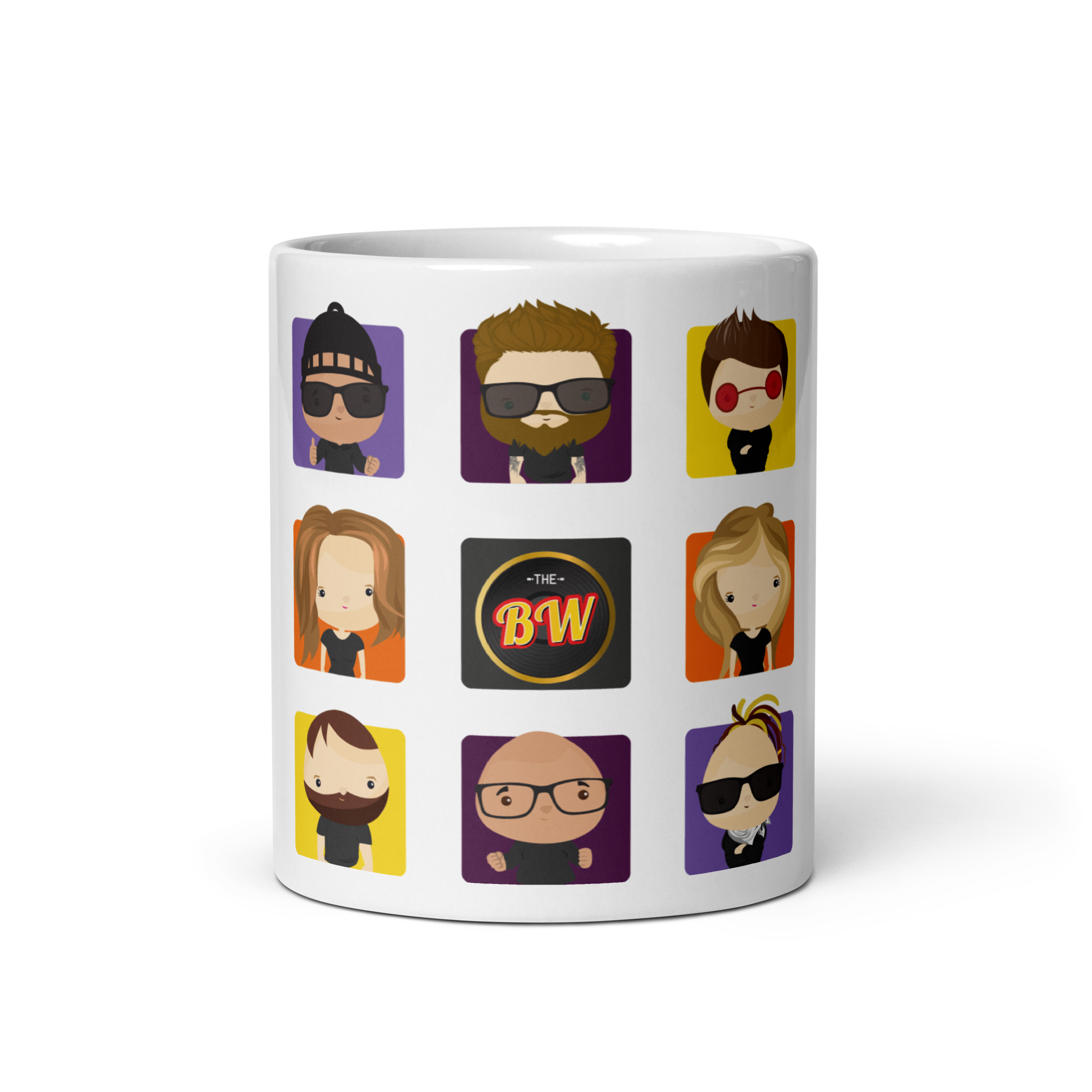 White Glossy Mug Funky Pop TBW