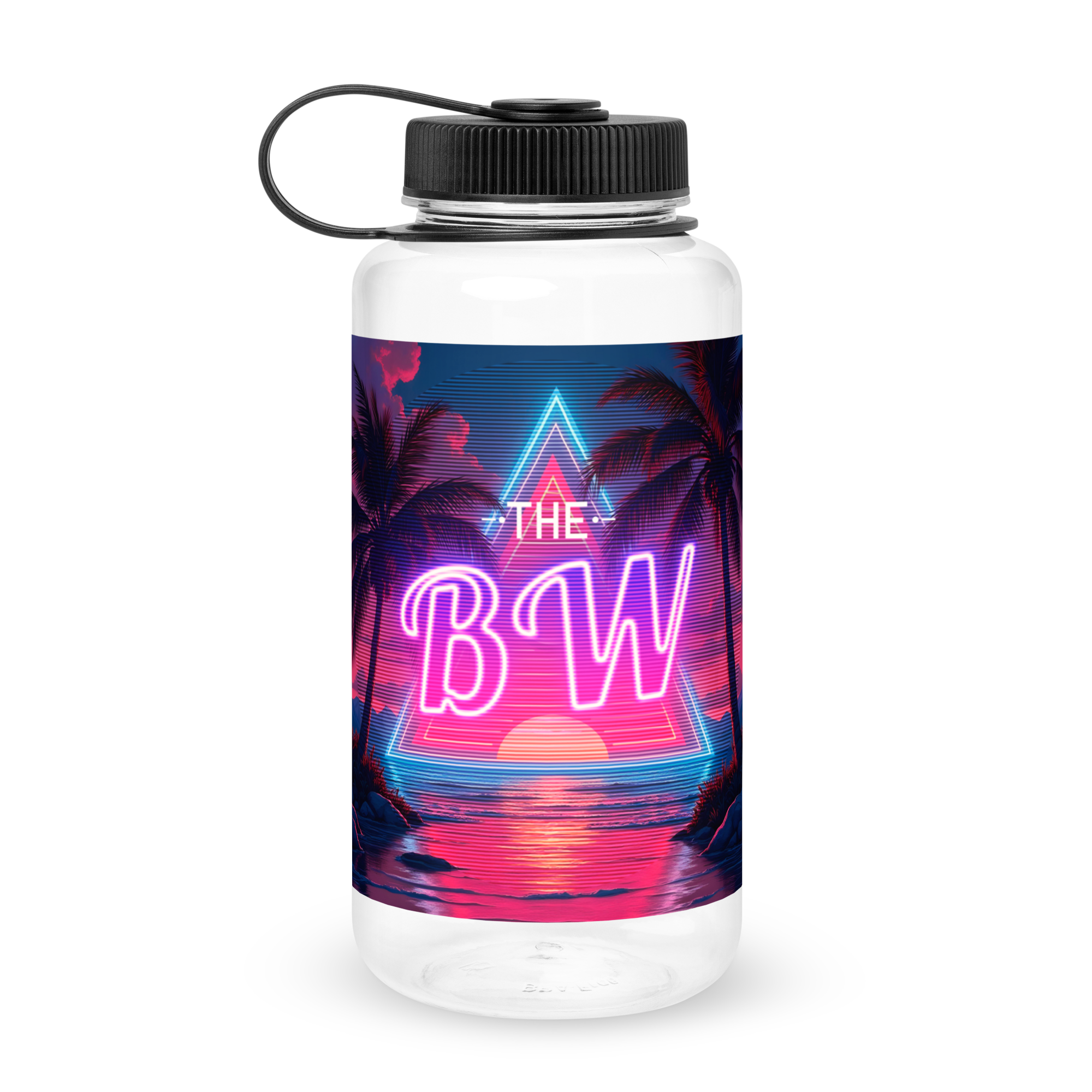 Wide Mouth Plastic Water Bottle Neon TBW