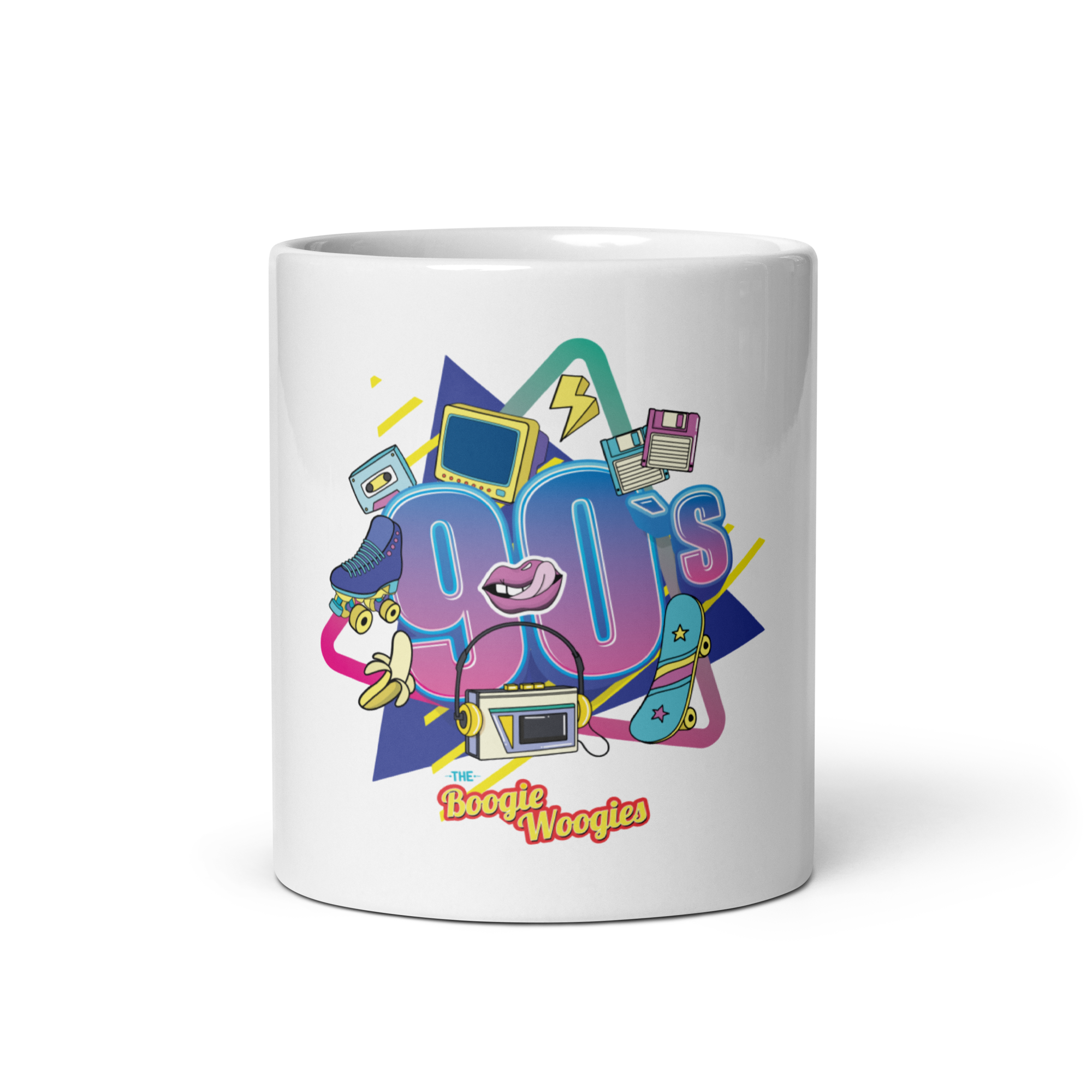 White Glossy Mug Retro 90's TBW