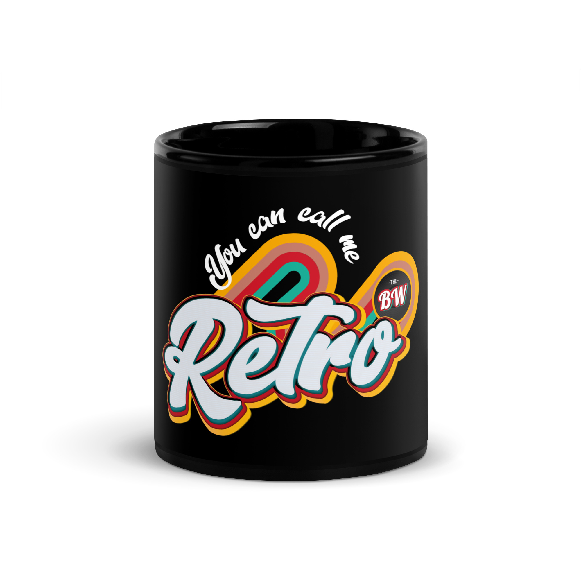 Black Glossy Mug You Can Call Me Retro TBW