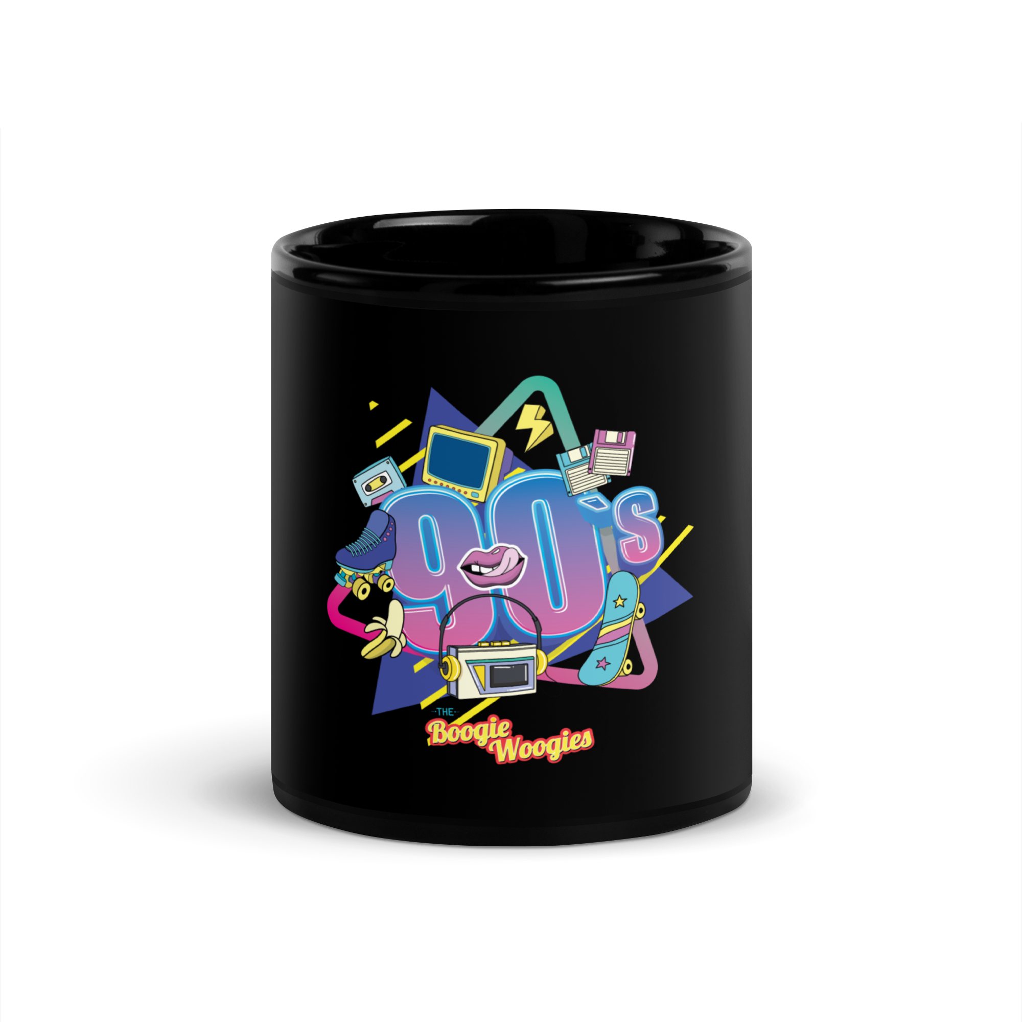 Black Glossy Mug Retro 90's TBW